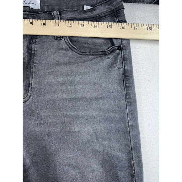 Women's Gray Flared Jeans - Picture 4 of 6